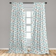 thumbnail image 5 of Ambesonne 90s Curtains, Retro Vintage Abstract, Pair of 28"x84", Black Blue, 5 of 5