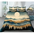 thumbnail image 2 of REALIN Hawthorn Bedding 3D Duvet Cover Set Japan Forest Mountain River Bed Sets 2/3/4PCS Quilt Covers/Sheets/Pillow Shams,Twin/Full/Queen/King, 2 of 5