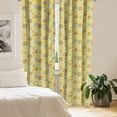 thumbnail image 2 of Ambesonne Retro Window Curtains, Circle Framed Flower Twigs, Each 28" W x 95" L, Mustard Multicolor, 2 of 4