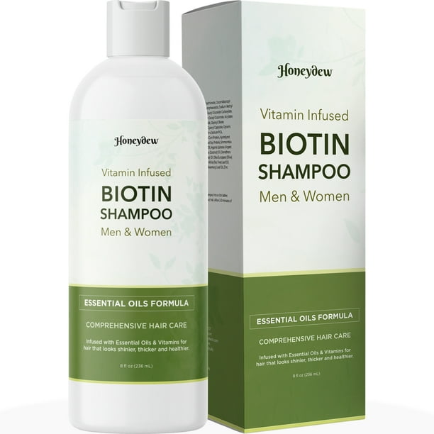 Enhanced Biotin Shampoo For Thinning Hair - Volumizing Hair Shampoo with Vitamins - Honeydew Shampoo for Thinning Hair with Biotin for Men & Women - Hair Curly Hair Shampoo for Damaged