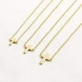 thumbnail image 5 of Cross Necklace for Women - 14K Gold Filled Small Cross Pendant Simple Sideways Cross Necklace for Women Jewelry Gifts 14 16 Inches Chain Gold/White God/Rose Gold, 5 of 7