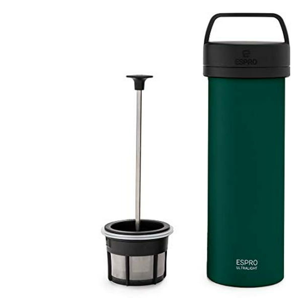 ESPRO P0 Ultralight Double Walled Stainless Steel Vacuum Insulated Travel  Coffee French Press, 16 Ounce, Green - Espro 5116C-19GN - Walmart.com