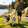 thumbnail image 6 of Double Dog Leash 4.9 ft Reflective Bungee Lead for Medium Large Dogs Black, 6 of 6