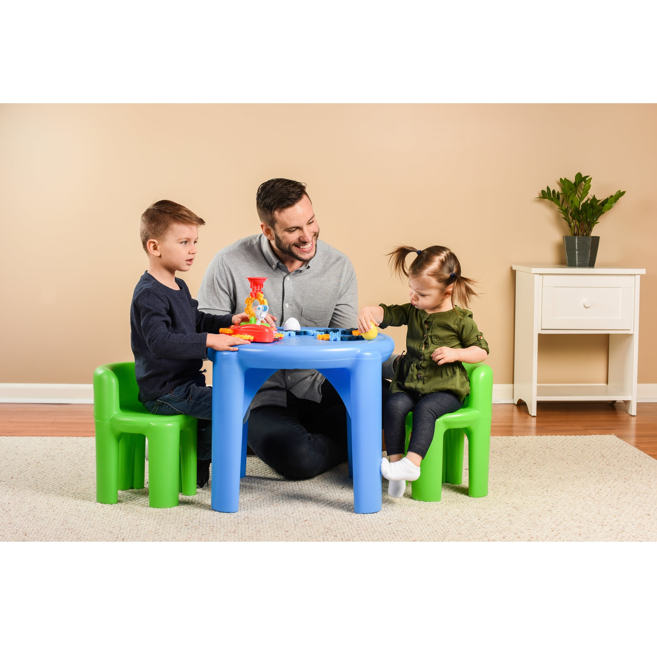 Blue Red Strong Kids children Table and Chairs set for Indoor and Outdoor Pink 