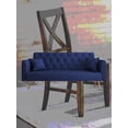 thumbnail image 5 of Modern American Blue Velvet Convertible Love Seat Sofa 71-inch for Small Spaces, 5 of 14