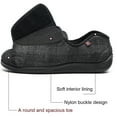thumbnail image 4 of YOURDIARY Men's Memory Foam Diabetic Shoes Comfy Warm Plush Fleece Arthritis Edema Swollen House Shoes, 4 of 5