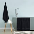 thumbnail image 4 of GLAMBURG Premium Cotton Oversized 2 Pack Bath Sheet 35x70 - 100% Pure Cotton - Ideal for Everyday use - Ultra Soft & Highly Absorbent - Machine Washable - Black, 4 of 6