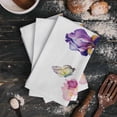 thumbnail image 4 of Iris Flower Summer Plant Butterfly Microfiber Towel Absorbent Kitchen Cleaning Cloth Dish Towel Household Cleaning Towel, 4 of 7