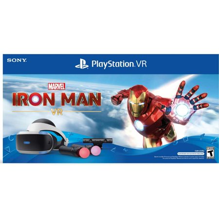 Pre-Owned Sony PlayStation VR CUH-ZVR2 Virtual Reality Headset Iron Man VR Bundle