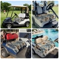 thumbnail image 6 of Golf Cart Seat Covers for 2 Seater, Blue Brown Botanical Soft Microfiber Cart Seat Towel Blanket, Farmhouse Flowers Summer Absorbent Breathable Non Slip Bench Seats Protector for Golf Course 51"x31", 6 of 9