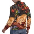 thumbnail image 6 of Haiem Sleeping Cat Flowers Patterned Men's Hoodie with Kangaroo Pocket - Ideal Pullover Sweatshirt for Daily Wear, Travel, and Home-XX-Large, 6 of 7