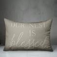 thumbnail image 3 of Creative Products Nest is Blessed on Gray 14x20 Indoor / Outdoor Pillow, 3 of 3