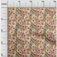 thumbnail image 1 of oneOone Viscose Jersey Light Brown Fabric Florals Sewing Fabric By The Yard Printed Diy Clothing Sewing Supplies 60 Inch Wide, 1 of 5