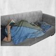 thumbnail image 6 of Nautical Soft Flannel Fleece Blanket, Sailboat on the Sea Regatta Race Yacht and Windy Weather Competition Theme, Cozy Plush for Indoor and Outdoor Use, 60" x 80", Blue White Brown, by Ambesonne, 6 of 6