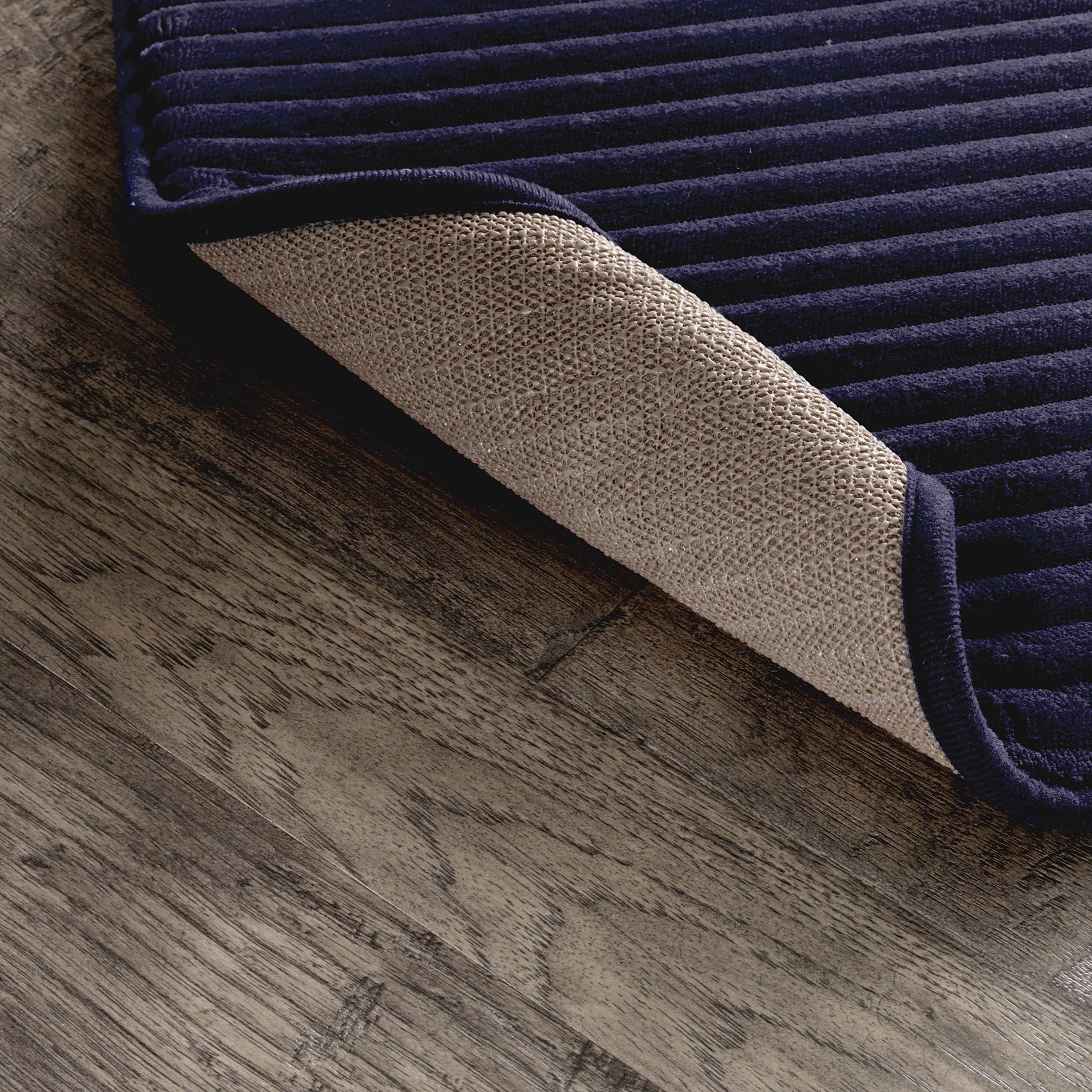 Mainstays Performance Ribbed Quick Dry Foam Bath Mat, 17" X 24", Navy