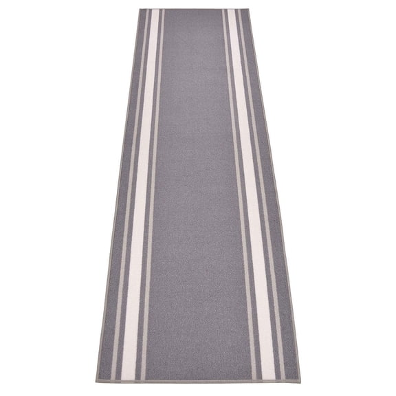 Extra-Long Low Pile Runner Rug Skid Resistant Backing Rug Runner Bordered Geometric Abstract Design Cut to Size Roll Runner Rugs - 20 Feet x 26 Inch