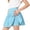 Light Blue, variant on Fesfesfes Girls Ribbed Skort with Built-in Shorts High Waist Solid Color Casual A-Line Mini Skirt for School Sports and Daily Wear, Stretchy Activewear for Kids Ages 5-16 Years