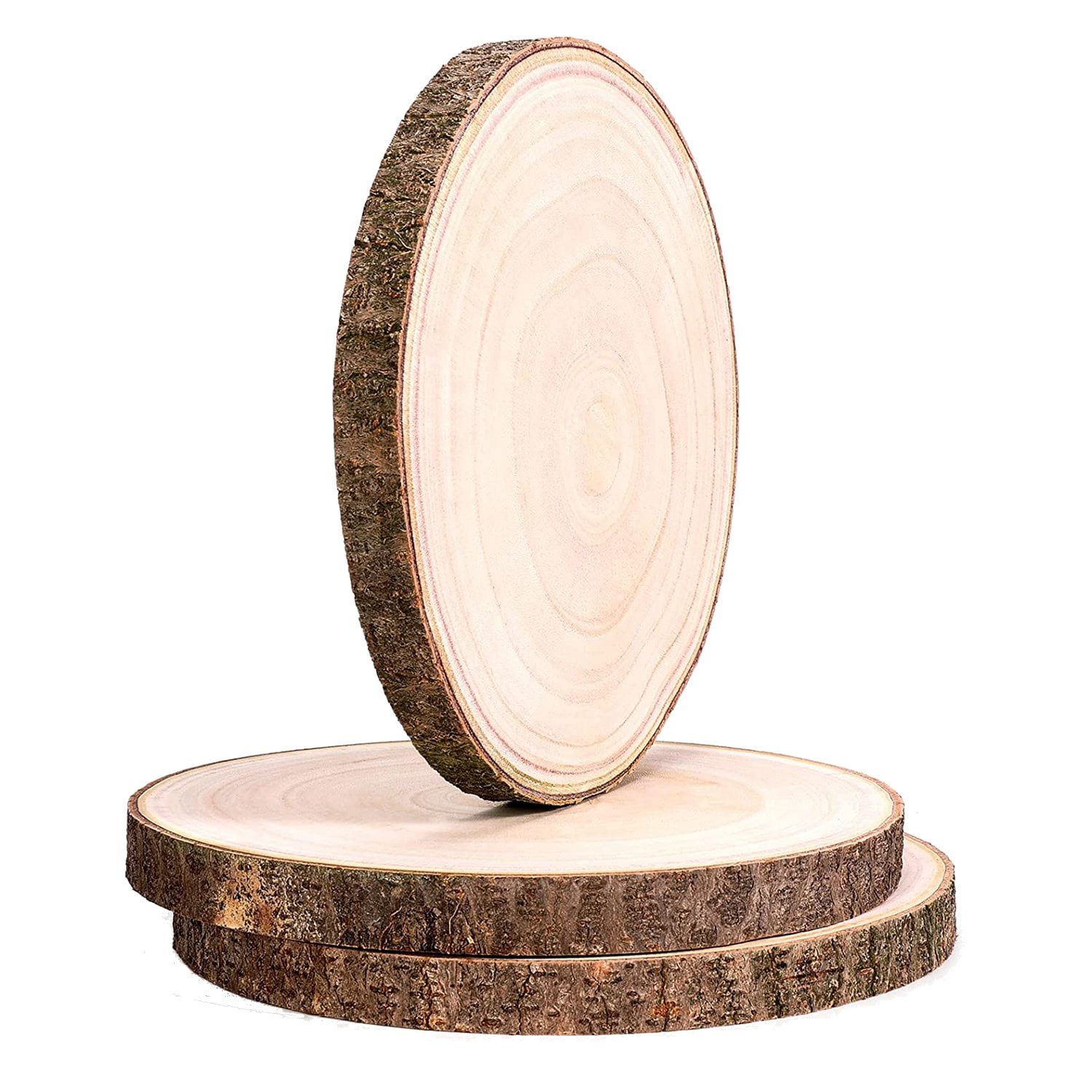 3 Pcs 810 Inch Large Wood Slices for Centerpieces, Wood Rounds for