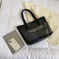 thumbnail image 3 of Bolsa de hombro de playa para mujer 2023 Bolsa de compras transparente Bolsa de axila (negro) Tmvgtek Para Estrenar, 3 of 9