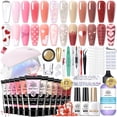 thumbnail image 1 of Kit de gel de extensión Poly Born Pretty de 12 colores con lámpara de uñas, 1 of 9