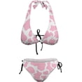thumbnail image 5 of SKQIT Women's Cow Print Swimsuits Tie Side Thong Sexy Bikini Set 2 Piece Bathing Suits, 5 of 7