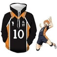 thumbnail image 1 of Haikyuu!! Karasuno Lycée Hinata Shoyo Chandail à Capuchon Pull Cosplay, 1 of 4