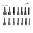 thumbnail image 5 of ROZYARD 14pcs Power Nuts Driver Drill Bit Tools Set Metric Socket Wrench Screw 1/4'' Driver Hex Keys Screwdriver Set Bit Tools, 5 of 9