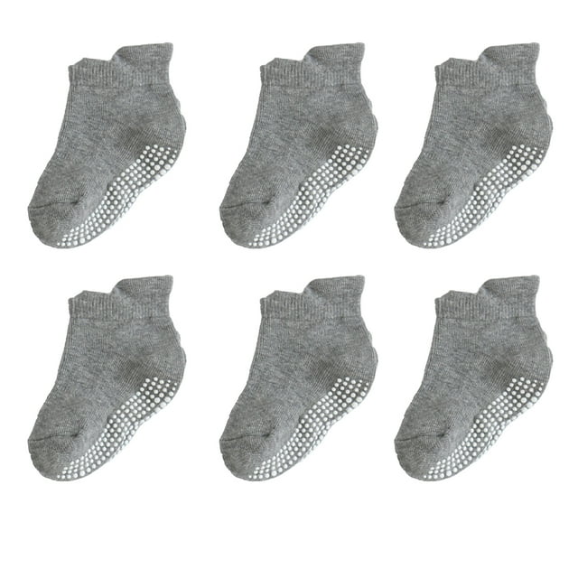 6 Pieces Kids Stockings Socks with Nice Elasticity Comfortable Wearing Simple Style Good Craftsmanship Hose Keep Crawing light gray 14-16