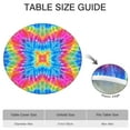 thumbnail image 6 of Colorful Tie Dye Pattern Round Fitted Tablecloth with Elastic Edge,Dining Table Cover Waterproof,Outdoor Round Tablecloth for Camping,Dining,Indoor and Outdoor, 6 of 7