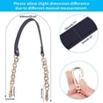 thumbnail image 2 of 1 Strand Cowhide Leather Cord Chain Bag Strap with Zinc Alloy Clasp Replacement Handbag Decoration Bags Straps Black 636mm, 2 of 7