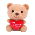 thumbnail image 1 of Juguete de peluche de peluche con forma de oso de corazón, regalo de cumpleaños, muñeco de peluche con oso para su amante, juguete de empresa navideña, 1 of 8