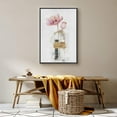 thumbnail image 3 of wall26 Framed Canvas Wall Art A Bouquet of Pink Tulips Flower in a Glass Botanical Plants Watercolor Abstract Modern Relax/Calm Pastel for Living Room, Bedroom, Office - 24x36 inches, 3 of 4