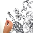 thumbnail image 4 of RoomMates Black and White Peony Sticker Muraux, 4 of 4