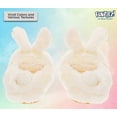 thumbnail image 3 of Silver Lilly - Bunny Slippers - Animal Slippers -Novelty House Shoe (White, Medium), 3 of 6