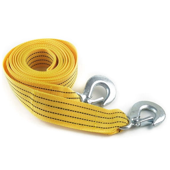 3 Tons Car Auto Tow Cable Towing Strap Rope With Hooks Emergency Heavy Duty 3M