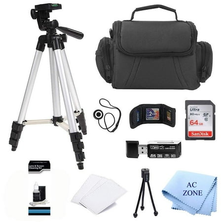 Professional Digital Camera Accessory Kit for All Canon  Nikon  Sony  Panasonic  Olympus Cameras  Kit Includes 64GB SD Card + 9 Compact Accessories
