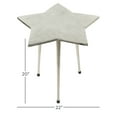 thumbnail image 5 of DecMode 20" x 22" Silver Aluminum Glam Accent Table, 5 of 8