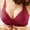 Wine, variant on loopsun Womens Plus Size Bra,Woman's Fashion Bowknot Solid Color Comfortable Hollow Out Bra Underwear No Rims