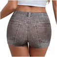 thumbnail image 5 of Weiqiqre Jean Shorts Womens High Waisted Summer Cotton Stretchy Casual Pull On Beach Elastic Waist Denim Shorts with Pockets, 5 of 8