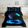 thumbnail image 2 of Manfei Gaming Gamepad Comforter Sets Full Size, Modern Game Lover Down Comforter, Teens Boys Girls Reversible Bedding Full Comforter Set, Ultra Soft Bedroom Decoration, 3pcs, 2 of 8