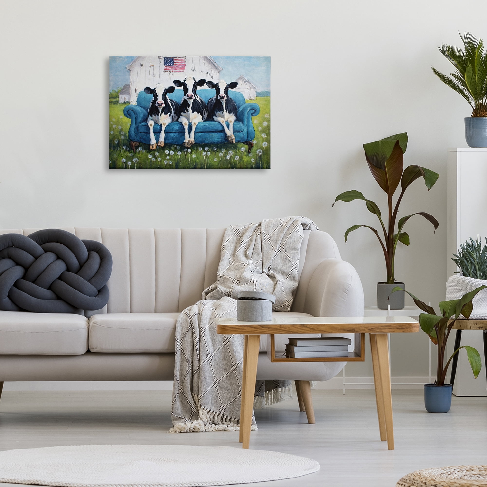 Stupell Industries Barnyard Sofa Sisters Canvas Wall Art, design by Tina LeCour