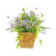 thumbnail image 4 of Corona de primavera, cartel de bienvenida, arreglo floral, jardín, flores silvestres artificiales, puerta delantera, cesta colgante, corona para el, 4 of 9