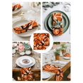 thumbnail image 3 of Orange Geometric Cloth Napkins Set of 6 Reusable Dinner Napkins, Black White Striped Abstract Lines Art Cocktail Napkin Washable Table Napkins for Wedding/Holiday Party/Baby Shower 20"x20", 3 of 7