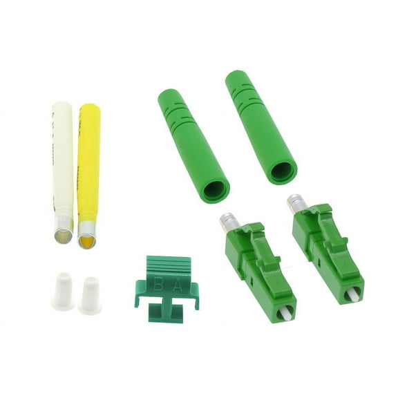 ACCL LC/APC Singlemode Duplex Connector 2mm Green (10pack), 1 Pack