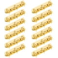 thumbnail image 2 of Miangastore Replacement Cabinet Hinges Golden 12Pcs 2.6X0.3X0.3In Iron, 2 of 9