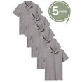 thumbnail image 3 of 5-Pack School Uniform Tagless Polo Tshirt for Little Boys & Big Boys, 3 of 8