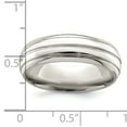 thumbnail image 4 of 925 Sterling Silver 6mm Wedding Ring Band Size 9 Fancy, 4 of 8