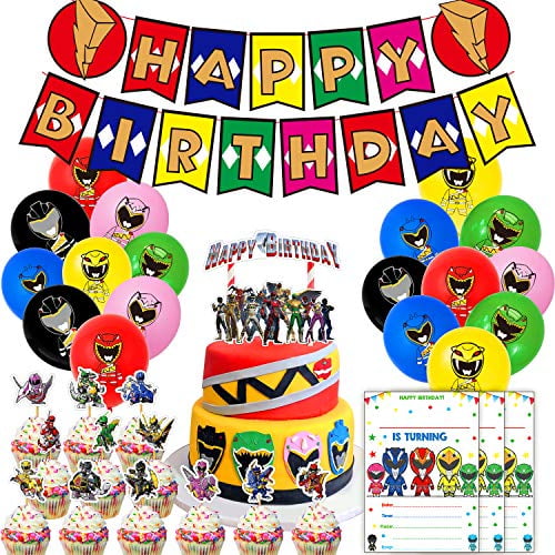 Nelton Birthday Party Supplies For Power Ranger Includes Banner Cake