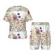 thumbnail image 1 of Fotbe Autumn Garden Pijama Estampada de 2 Piezas para Niños – Ropa de Dormir de Manga Corta Cómoda para Niños y Niñas, Camiseta y Shorts de Algodón-4X-Large, 1 of 6