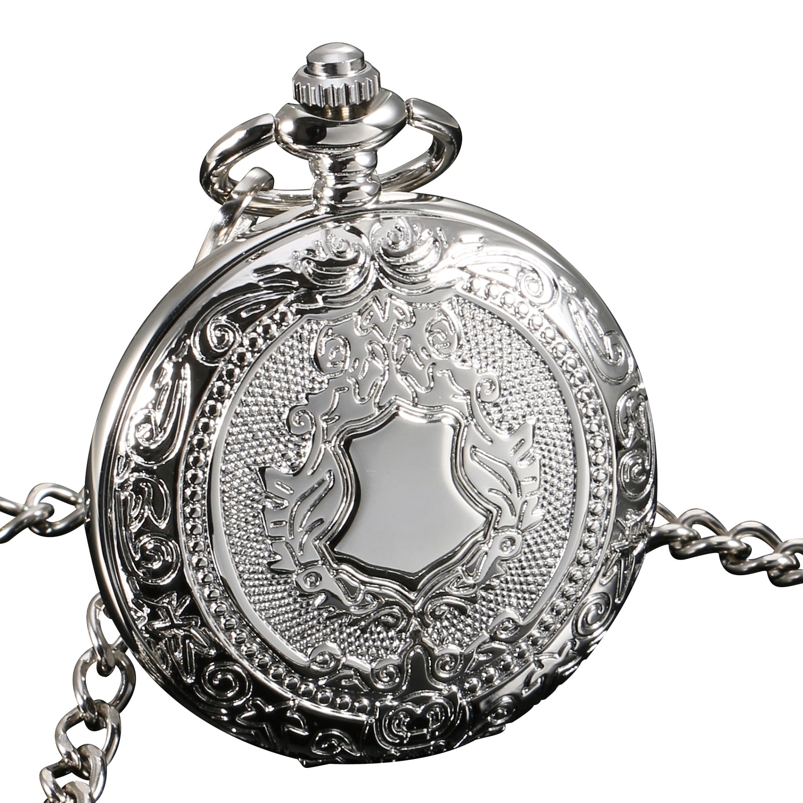 Mens silver pocket watch hotsell